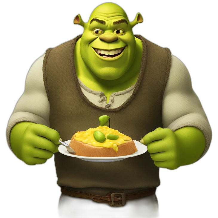 Shrek eating emoji
