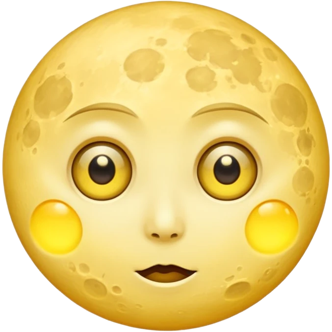 Moon with eyes emoji