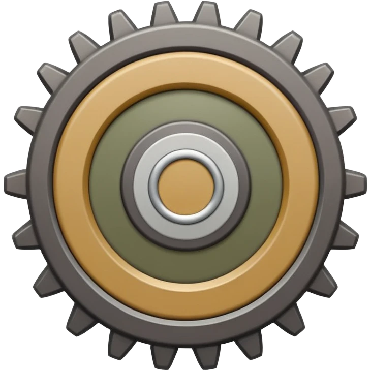 , slight diagonal orientation, thick smooth white sticker outline, muted industrial/military color palette, soft studio lighting, subtle gradients, minimal panel lines, flat simplified markings, matte materials, clean modern emoji style, icon-readable at small size, no background. emoji