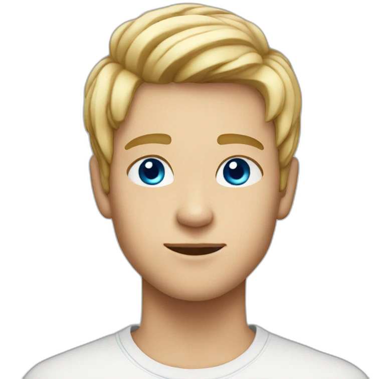 young man with blue eyes and light hair emoji