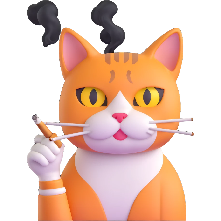 smoking cat emoji