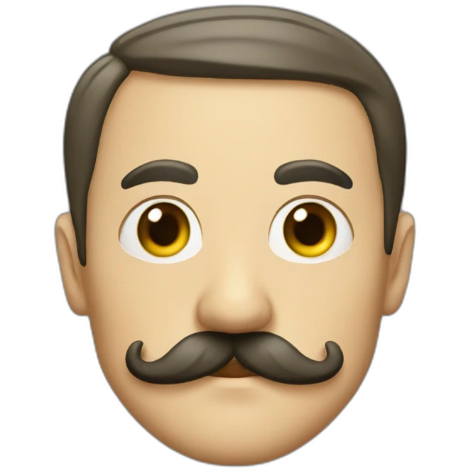 Adolf from Germany in 1944 with an adolf mustache emoji