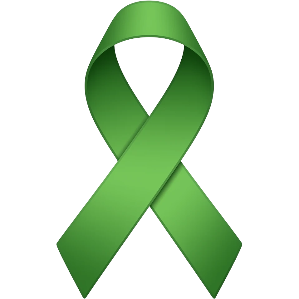 green ribbon mental health awareness emoji