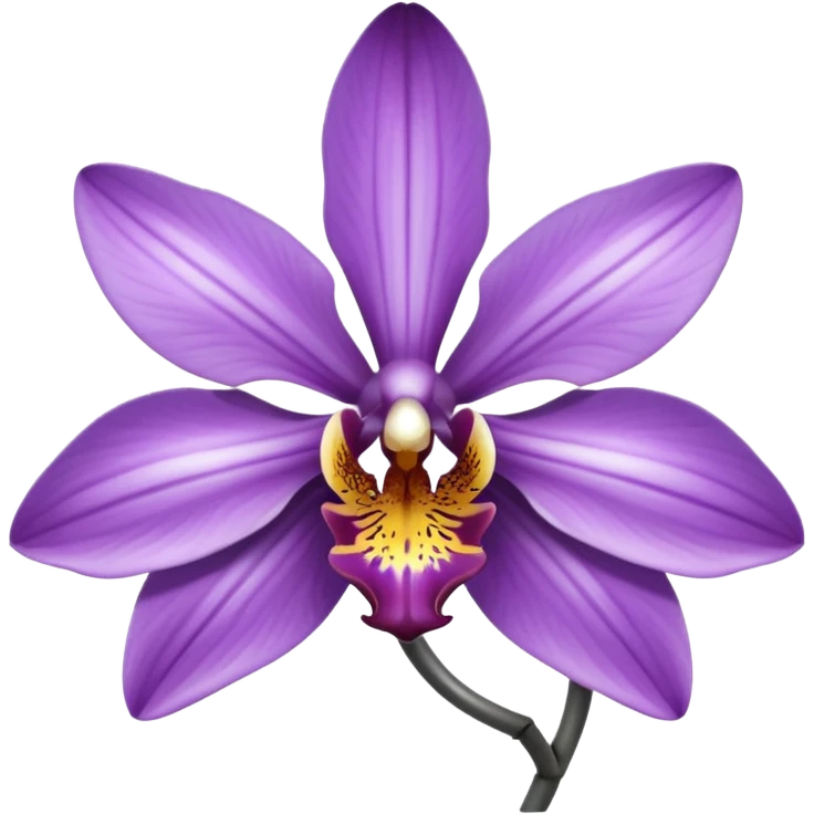 metallic chrome gray orchid emoji