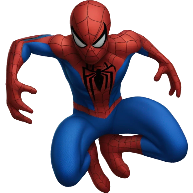 Spiderman blue and red emoji