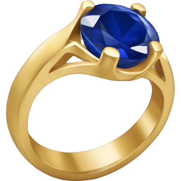 Anillo solitario de zafiro emoji