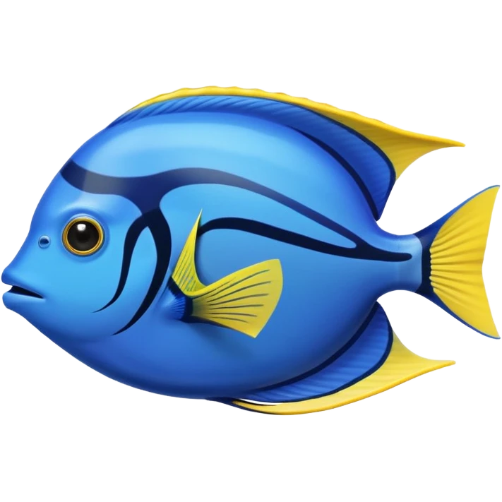 blue tang fish in an aquarium emoji
