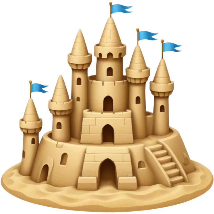 summer-themed emoji of a beach sandcastle emoji