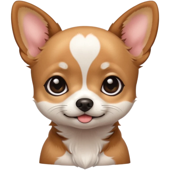 very cute big eyes kawaii chihuahua emoji