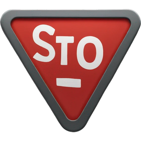 Stop sign triangle emoji