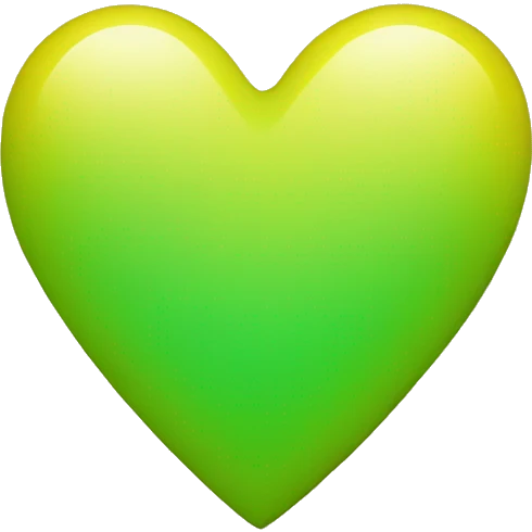 Yellow-green heart bright emoji