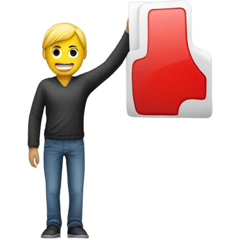 Holding a stop sign emoji