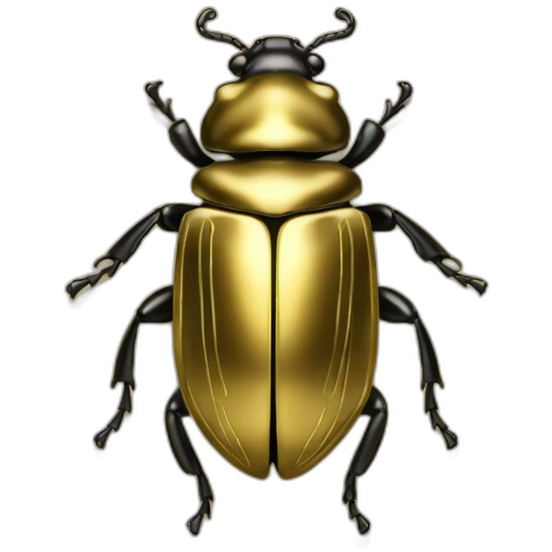 sweet beetle in gold emoji