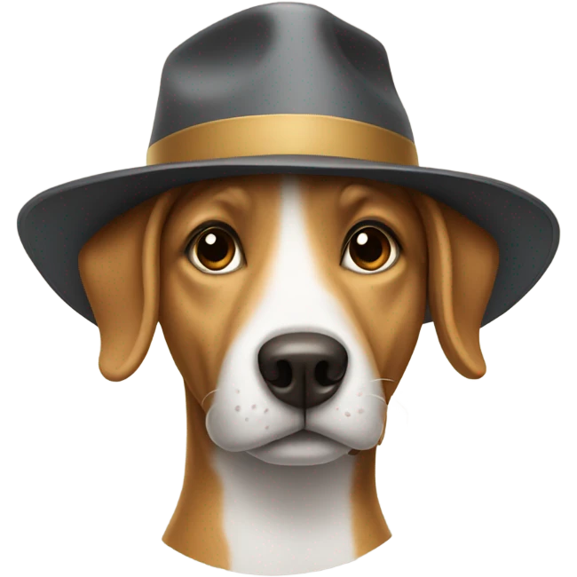 Dog wearing hat emoji