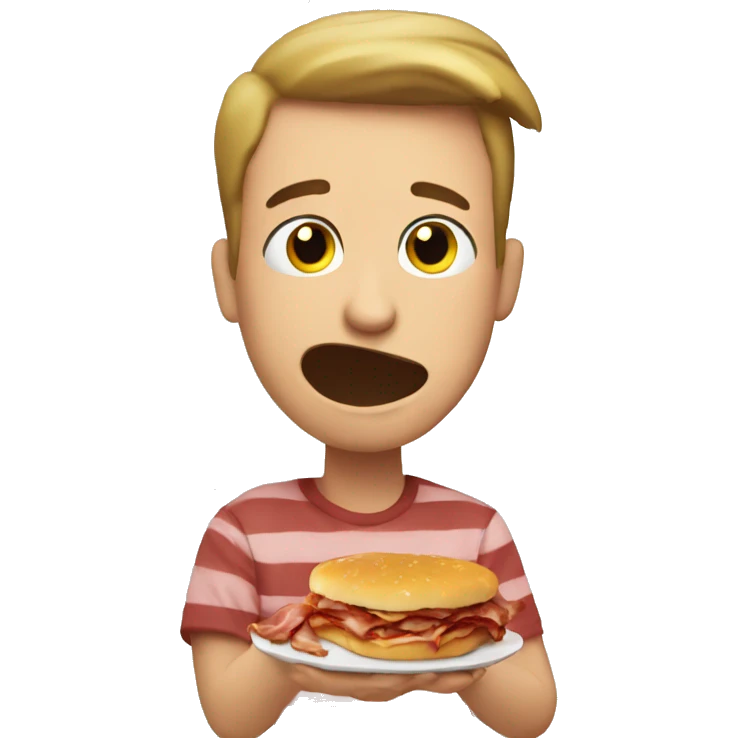 Me eating bacon emoji