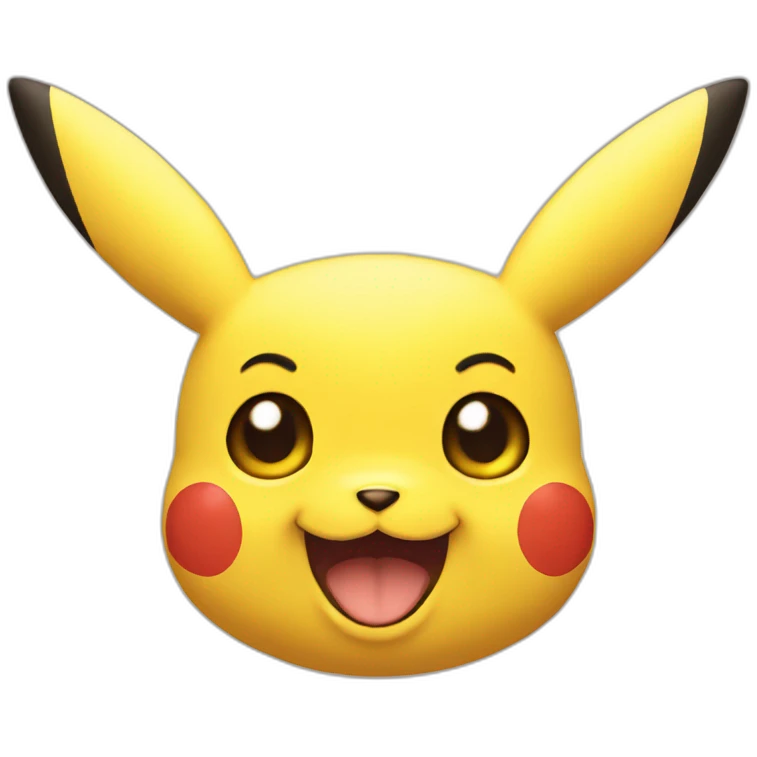 smiling pikachu face emoji