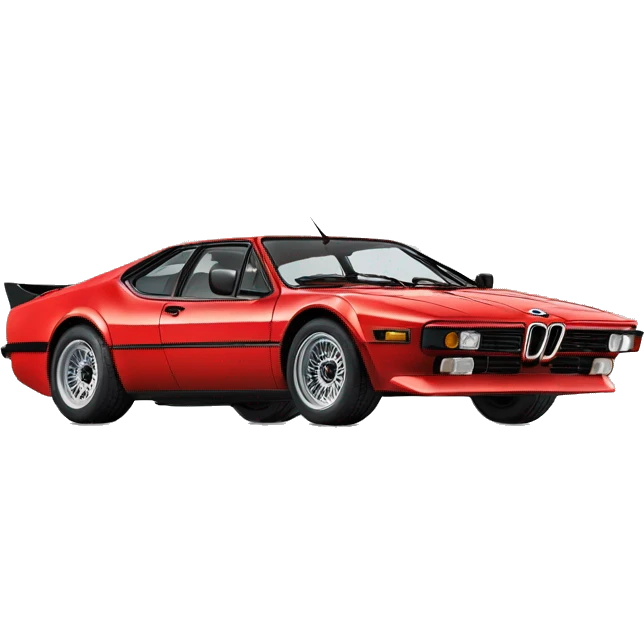 BMW m10 rojo con llantas negras emoji