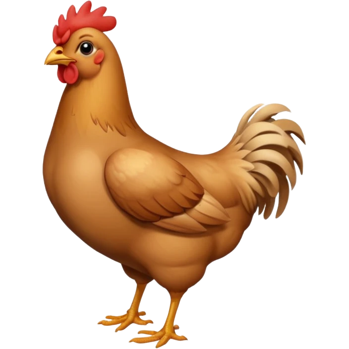 small light brown chicken full body no comb emoji