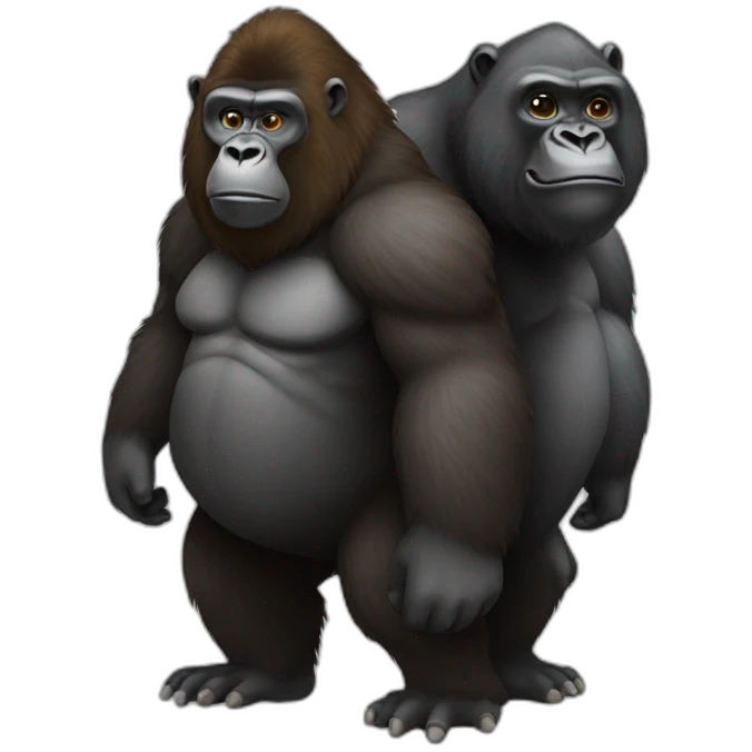 gorilla and bear emoji