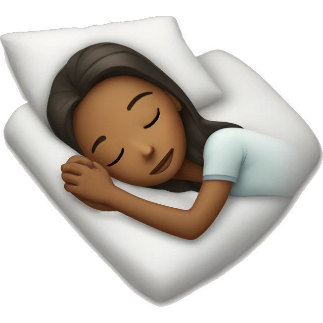 girl sleeping in bed emoji