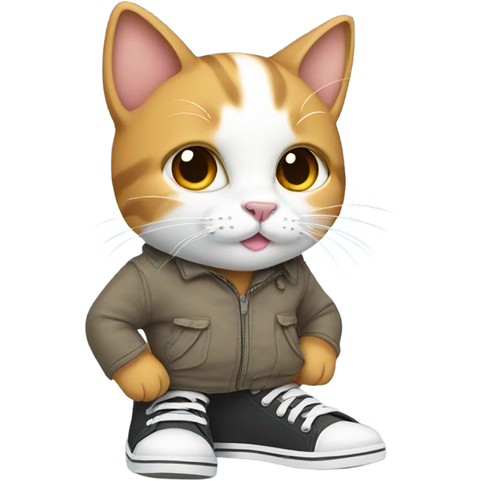 Cat wearing shoes emoji
