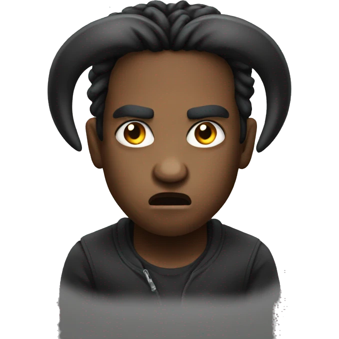 Angry black aries emoji
