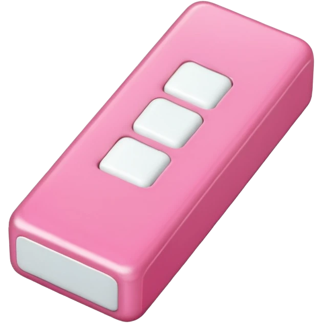 Chicle rosado rectangulo sin cara emoji