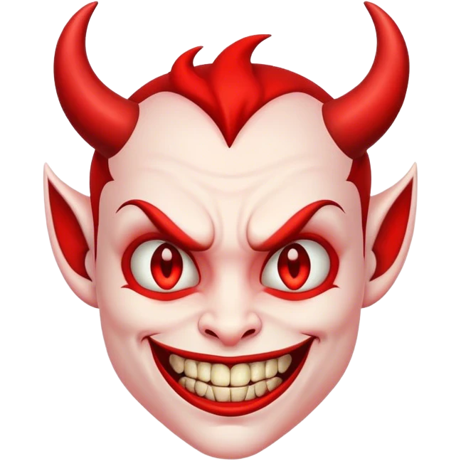 devious devil smirking emoji