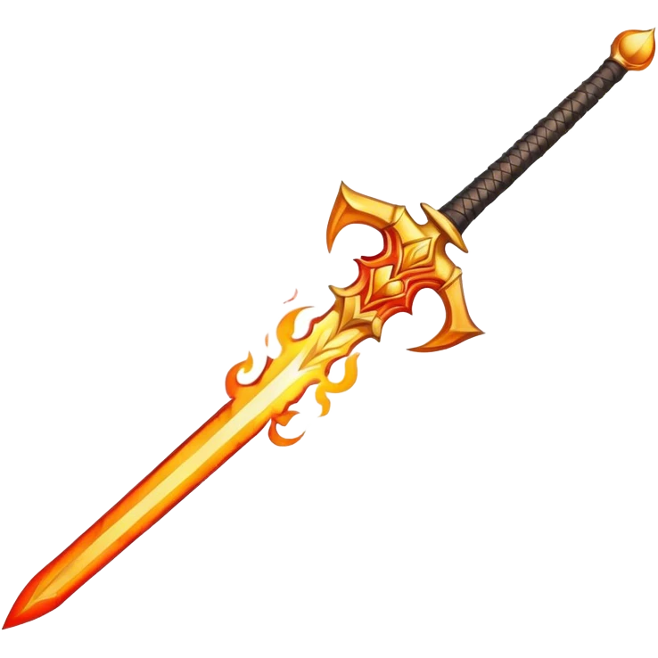 Flaming sword emoji