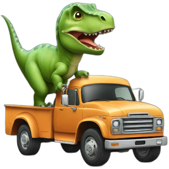 dinosaur shaped like a truck emoji
