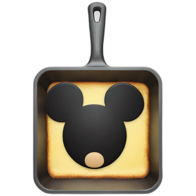 Mickey Mouse on the pan emoji