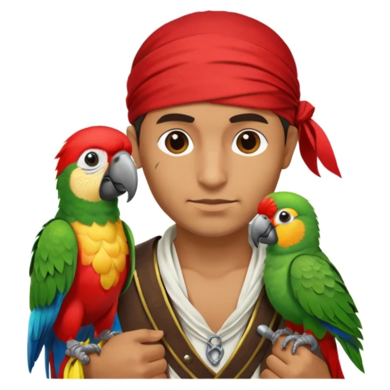 pirate and parrot emoji