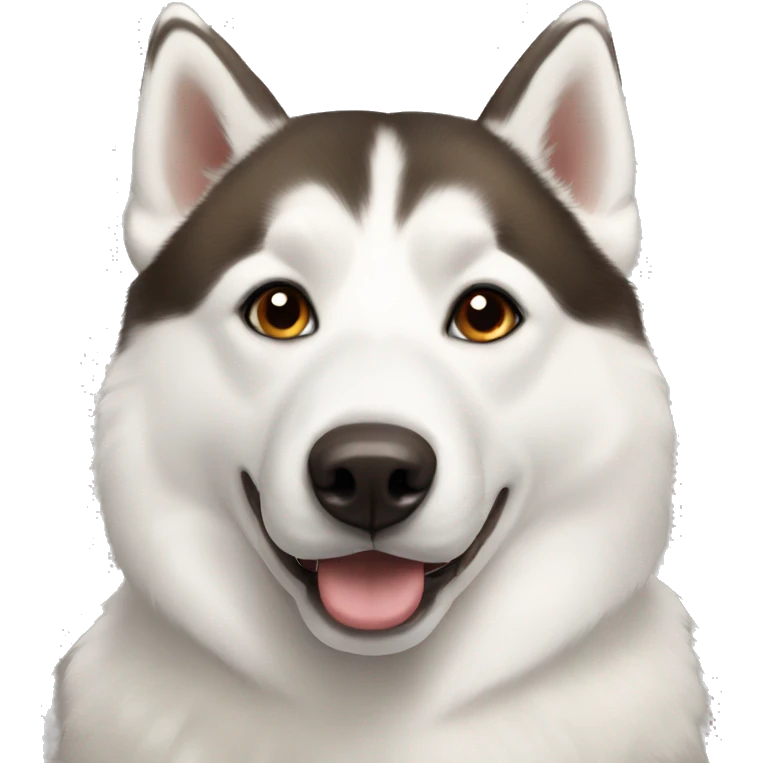 white husky brown eyes emoji
