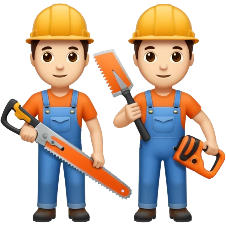 men with saws emoji