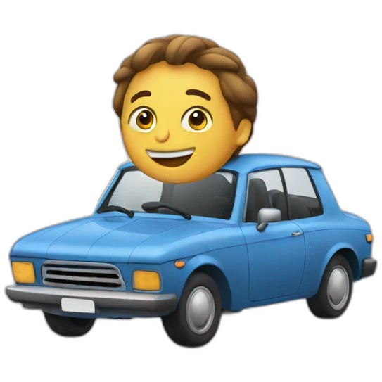 driving in  car emoji