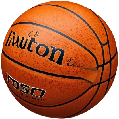 Cinematic Realistic image of a basketball resting on a polished court surface, with finely detailed textures and subtle reflective highlights, evoking a sense of calm before the game’s intensity emoji