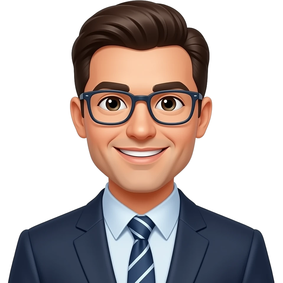 handsome guy with glasses emoji