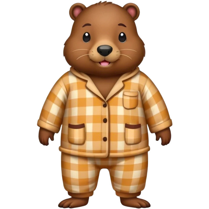 Chunky Beaver in pajamas  emoji