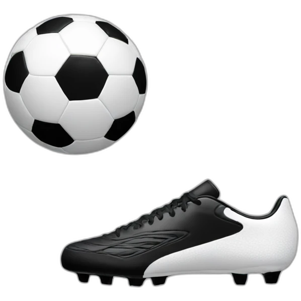 Black whithe Football boot emoji