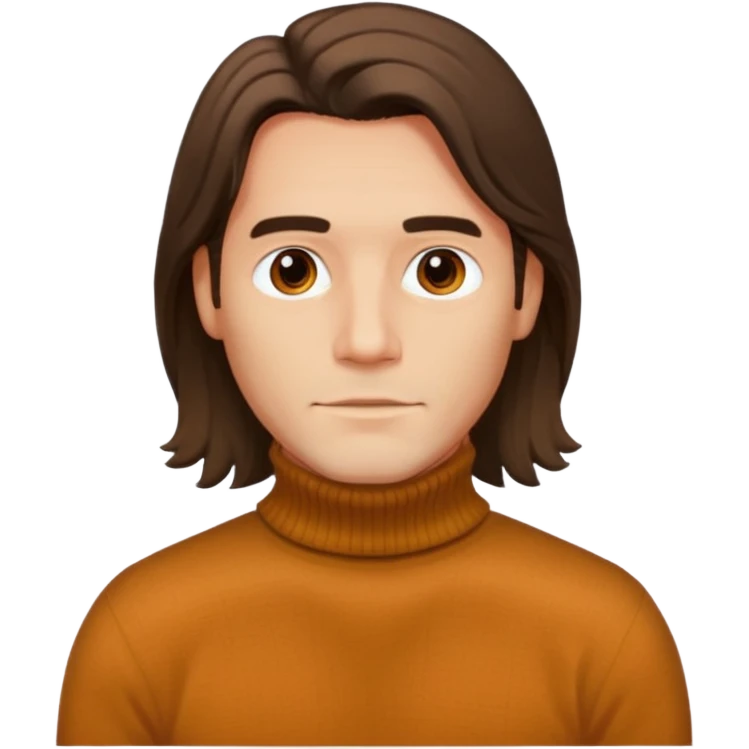 long haired man in turtle neck emoji