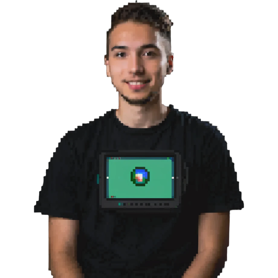 Content creator streaming and talking to camera emoji