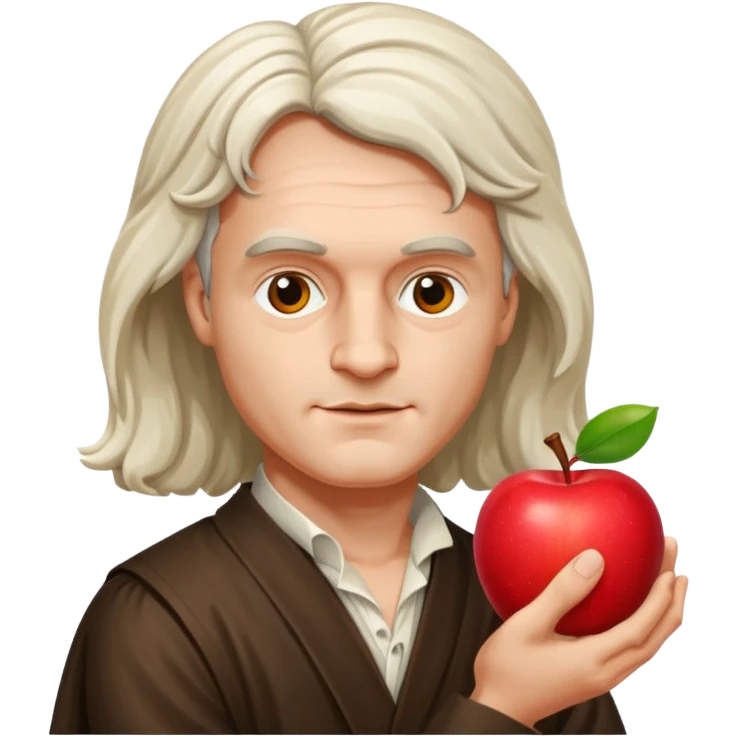 isaac newton hold an apple emoji