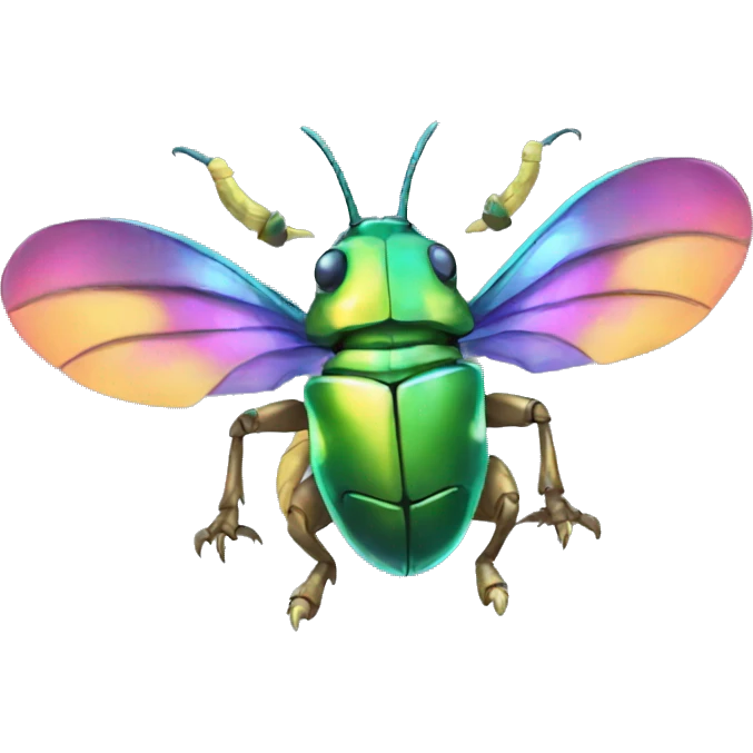Shiny Colorful Beetle-Dragon-Pokémon Full Body emoji