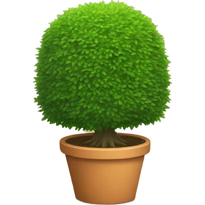 Hedge in garden pot emoji
