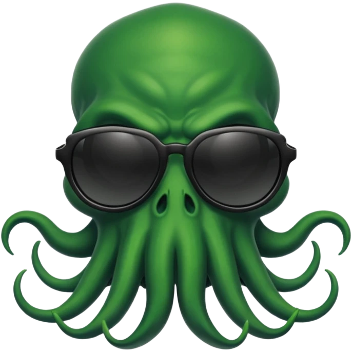 evil cthulhu in cool sunglasses emoji