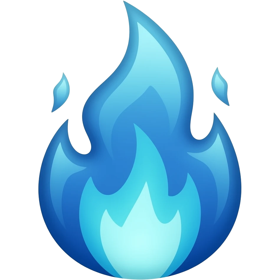 Blue fire emoji emoji