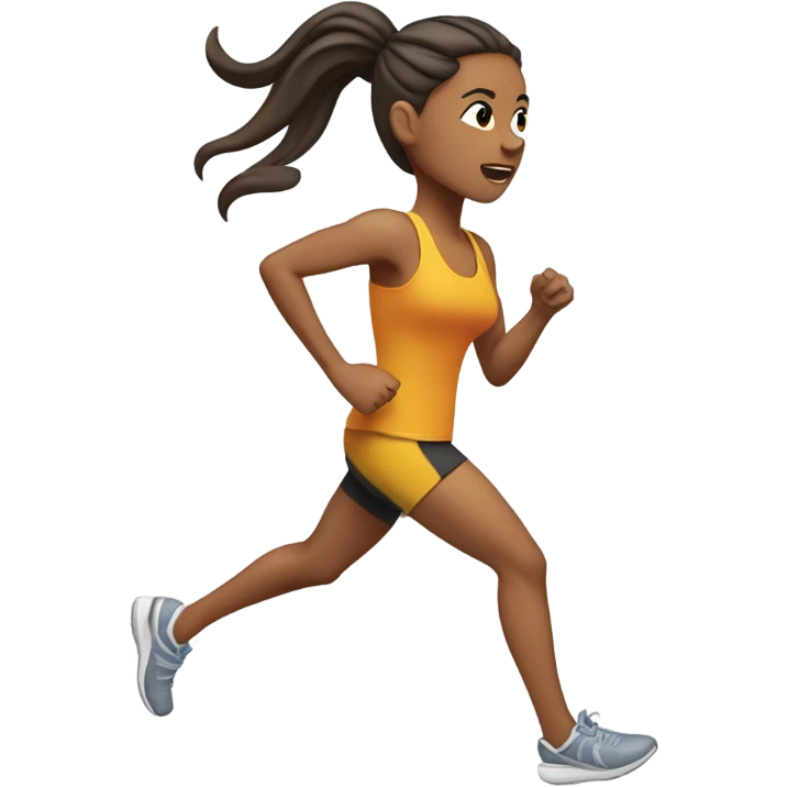 Jogging lady emoji