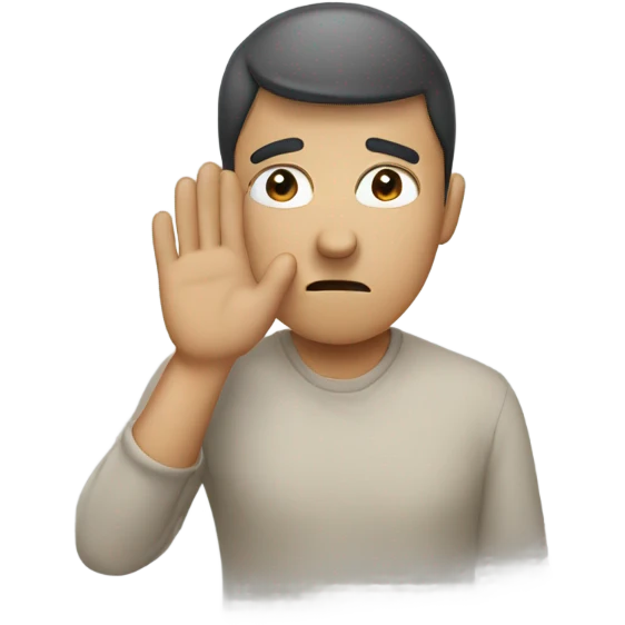 Hand over face  emoji