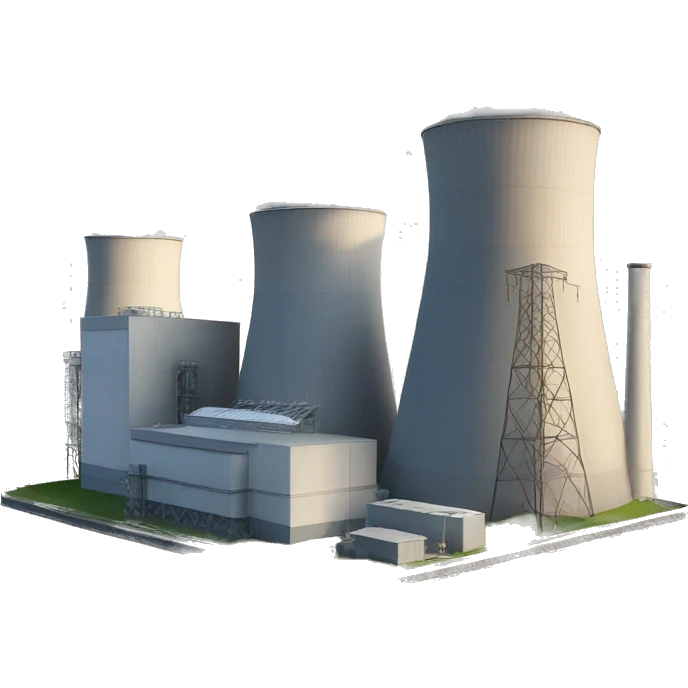 power station photorealistic serious emoji