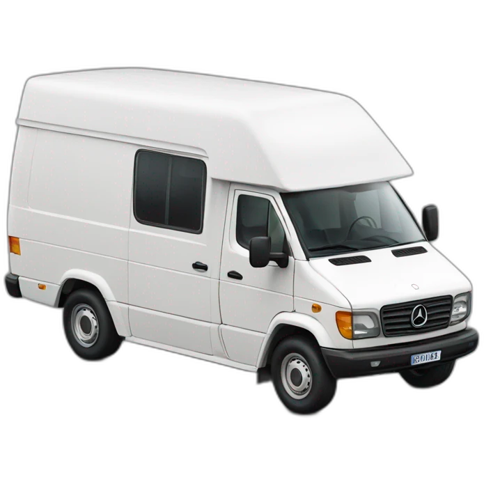 1991 white Mercedes James Cook van emoji